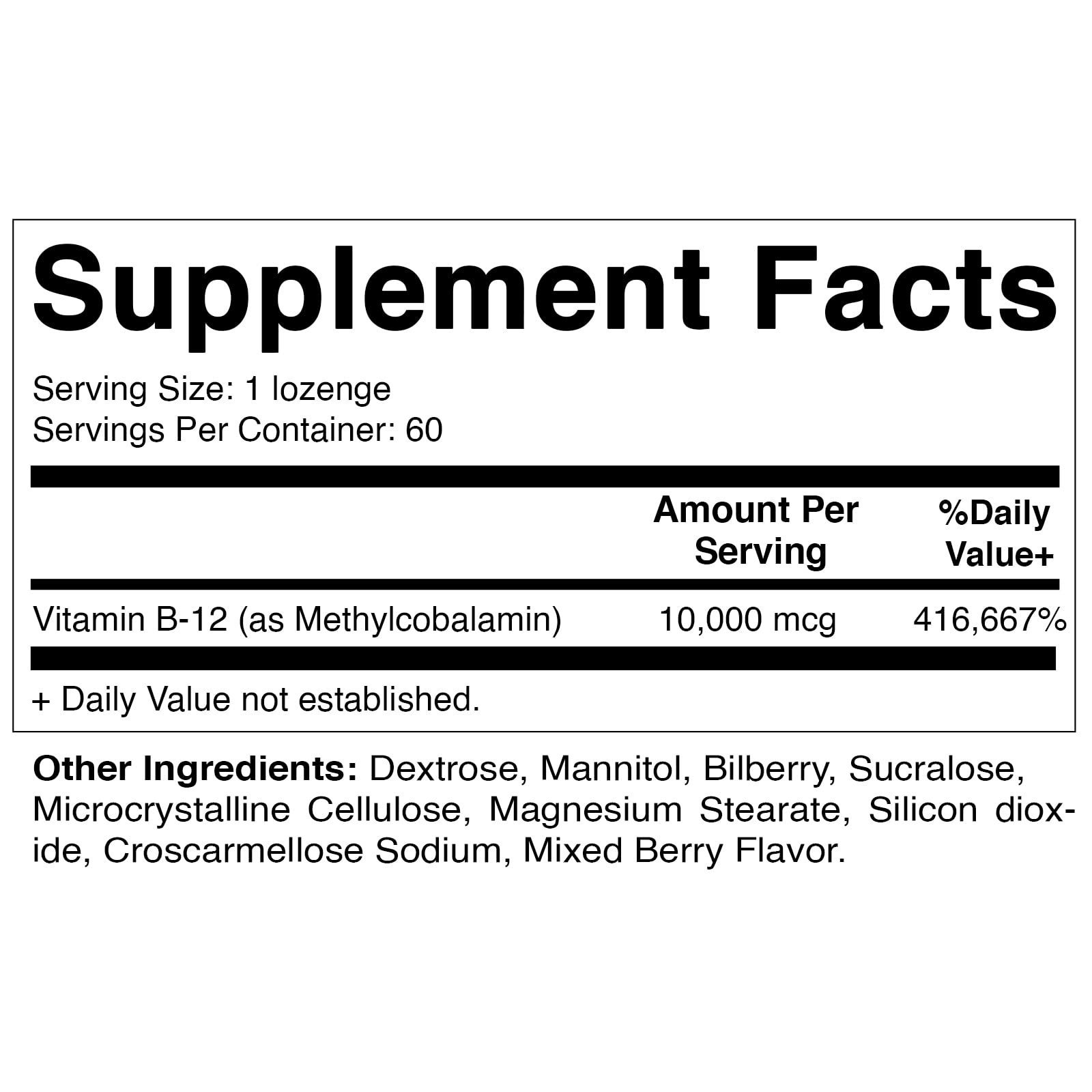 Vitamatic Methyl B12 label highlights Non-GMO and gluten-free formulation.