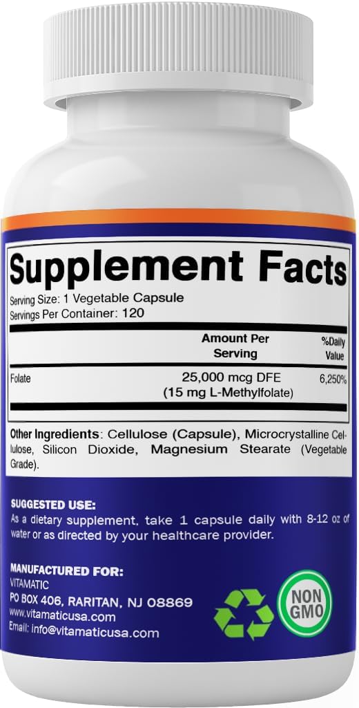 Vitamatic Methyl Folate non-GMO gluten-free symbol – clear clean-label alignment.