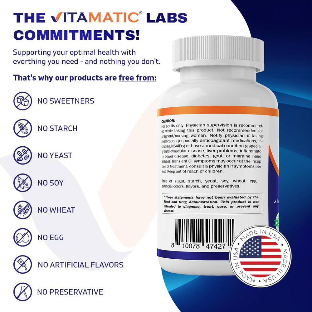 Vitamatic Niacin coating detail highlighting sustained release mechanism