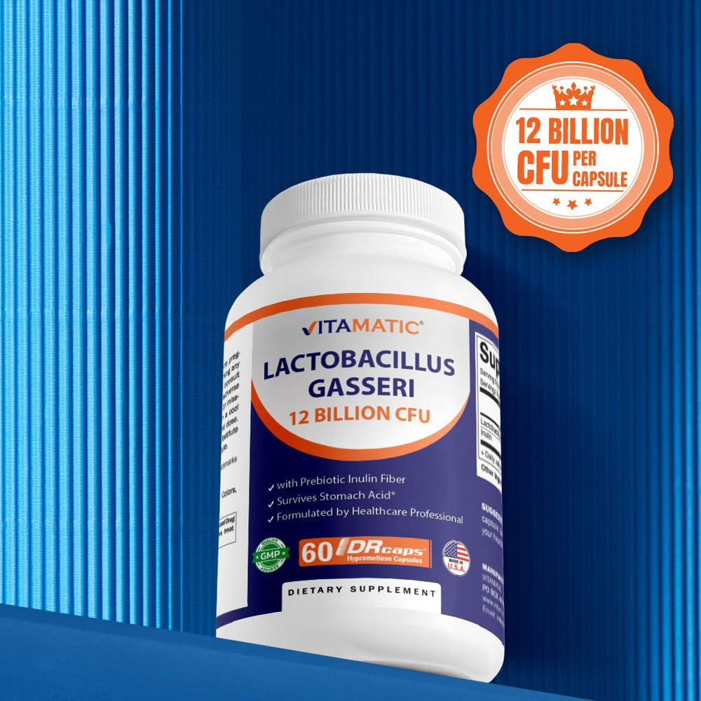 Vitamatic Non-GMO and Gluten-Free label on packaging.