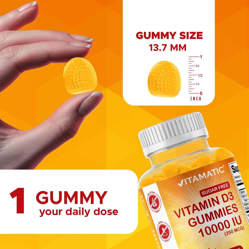Vitamatic pectin-based gummies provide a plant-based, non-GMO option for vitamin D3.