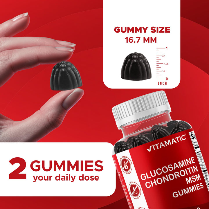 Vitamatic pectin-based gummies, gelatin-free, appealing and easy to chew.