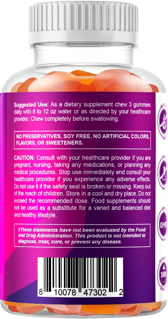 Vitamatic bottle display showing 120 gummies across two bottles.