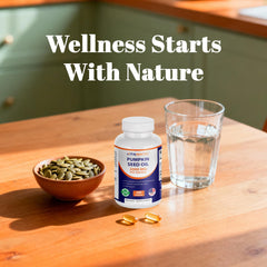 Vitamatic softgels in hand illustrating convenient daily capsules.