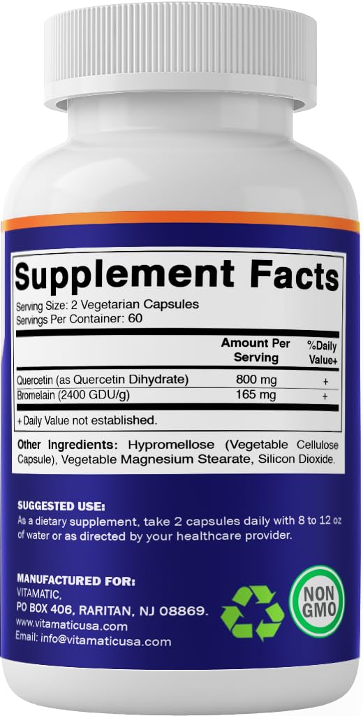 Packaging unboxing shot shows sugar-free and allergen-free statements on the Vitamatic package.