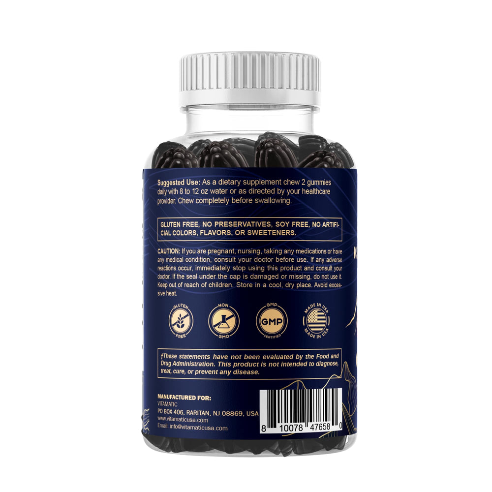 Vitamatic Shilajit gummies on a tidy table suggests daily routine ease