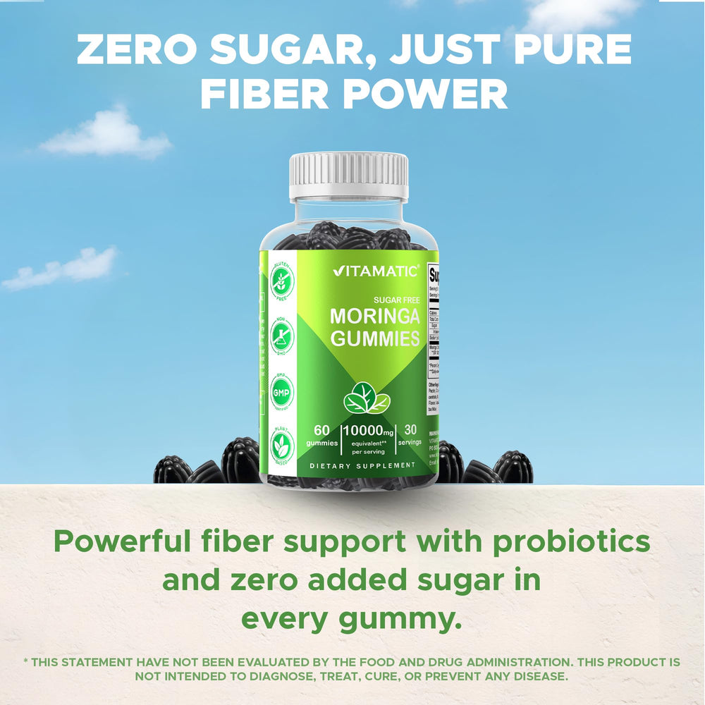 Vitamatic Gummies vegan-friendly, gluten-free to support dietary needs.
