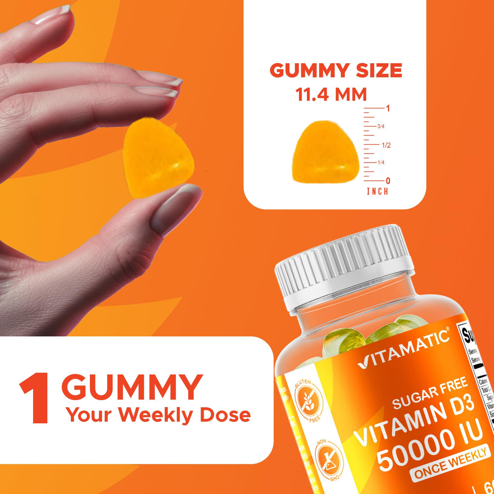 Two-pack display of Vitamatic D3 gummies for extended supply
