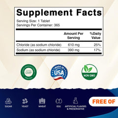 Vitamatic two-bottle setup with 365 tablets per bottle for electrolyte replenishment