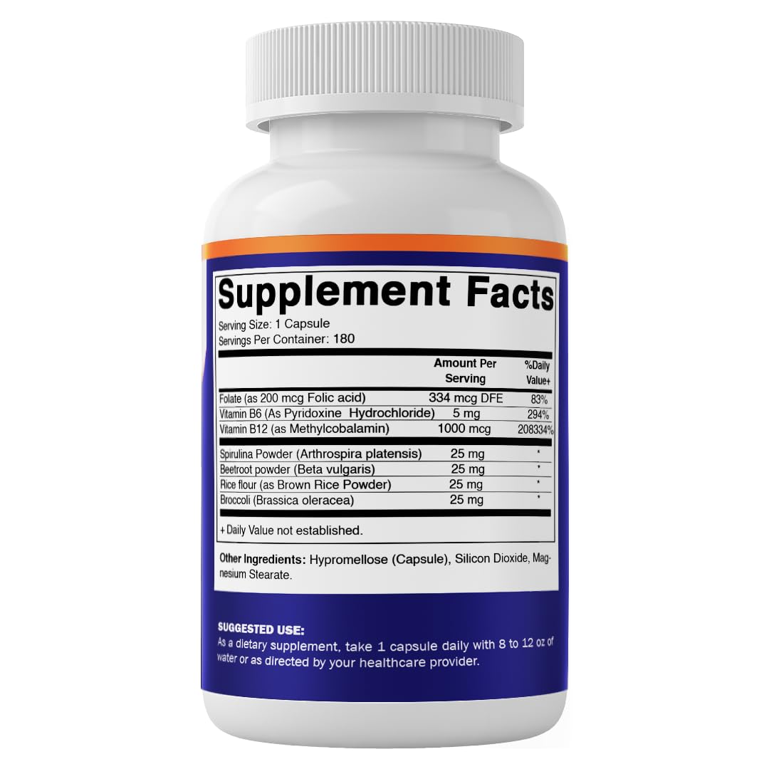 180 capsules per bottle, ready for daily use.