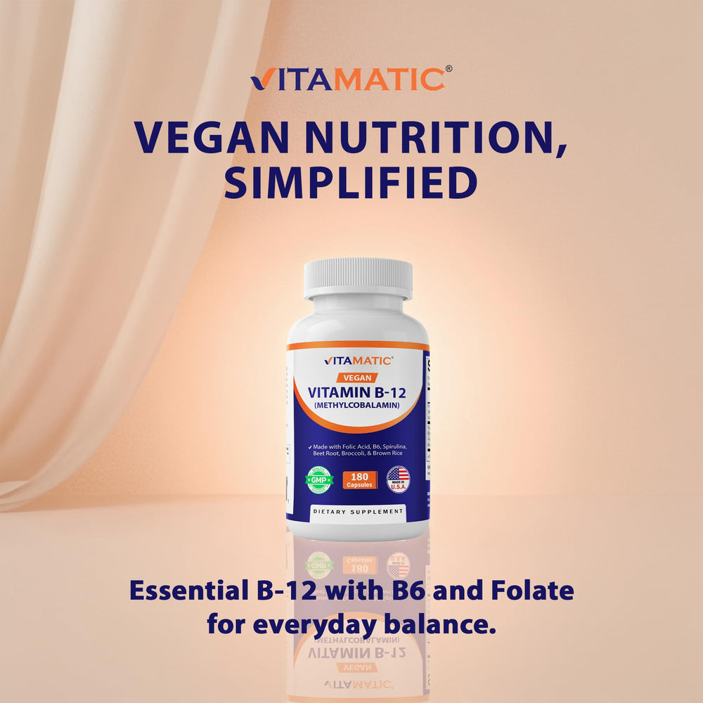 Spirulina and beet root components highlighted as part of the vegan formula.
