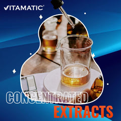 Vitamatic vegetarian capsules ready for convenient plant-based supplementation.
