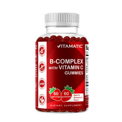 Vitamatic Vitamin B Complex Gummies bottle for convenient daily energy support