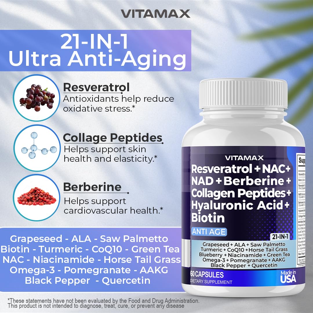 Vitamax blueberry and grapeseed extract visual illustrating antioxidant blend