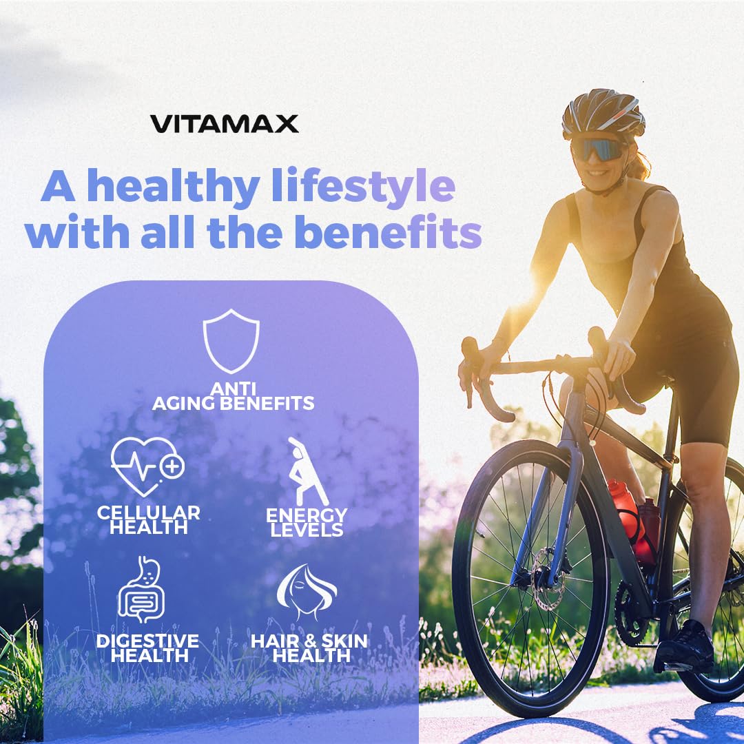 Vitamax daily capsules in bottle suggest quick routine