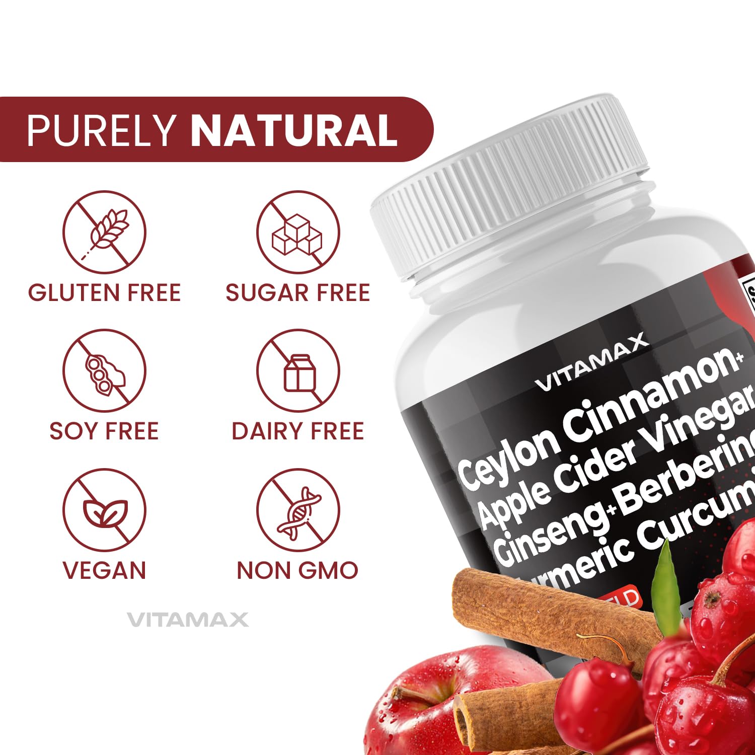Vitamax included psyllium husk, ginger, and cayenne for digestive support.