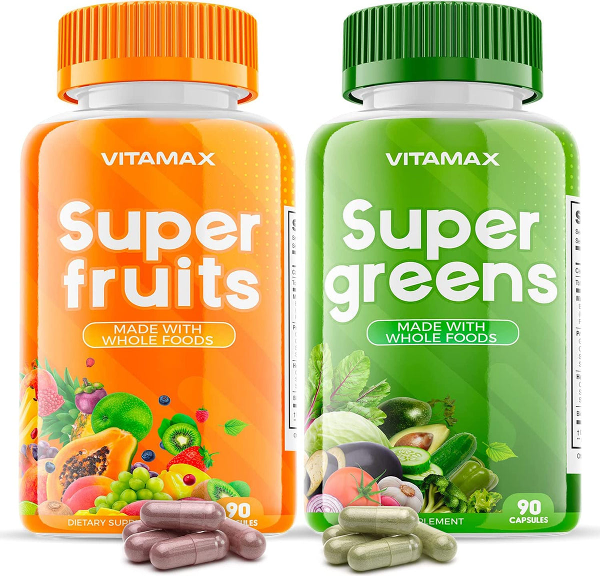 Vitamax Super Fruit bottle-front showing full-spectrum nutrition for daily energy