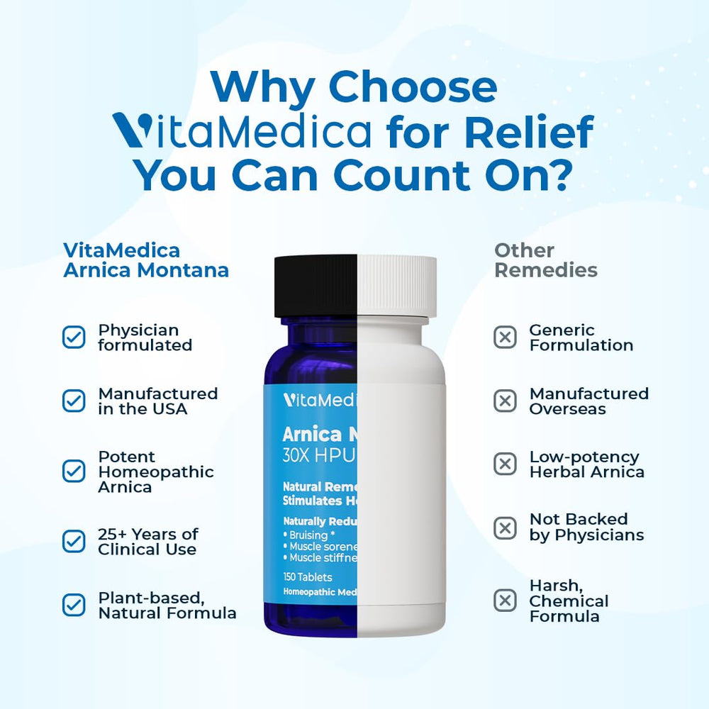 VitaMedica Arnica 30X bottle front view for accessible daily use