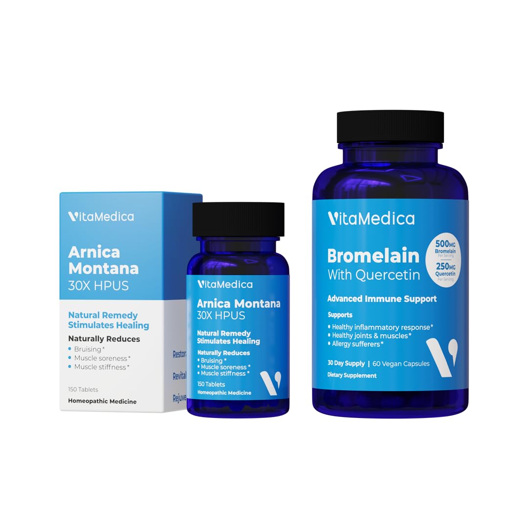 VitaMedica Arnica 30X tablets dissolving under the tongue for easy use.