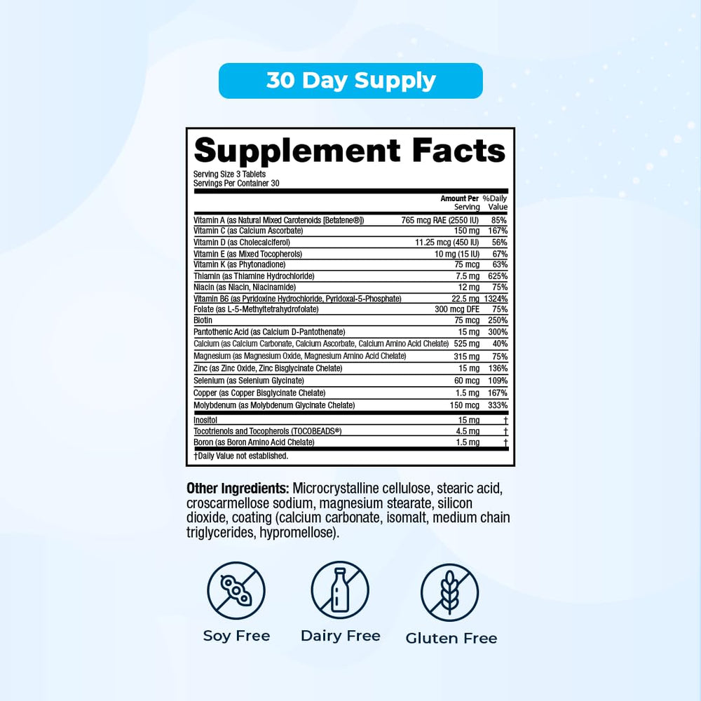 VitaMedica Bone Support ingredient panel showcases boron and minerals for overall support.