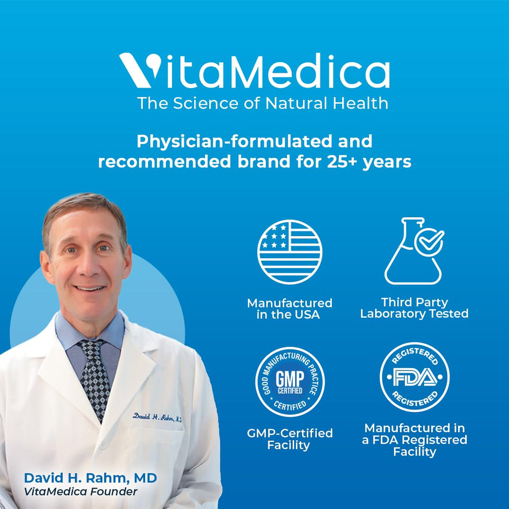 VitaMedica Bone Support serving spoon emphasizes recommended daily intake.