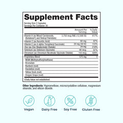 VitaMedica Clear Skin label close-up highlights the vitamin mineral blend