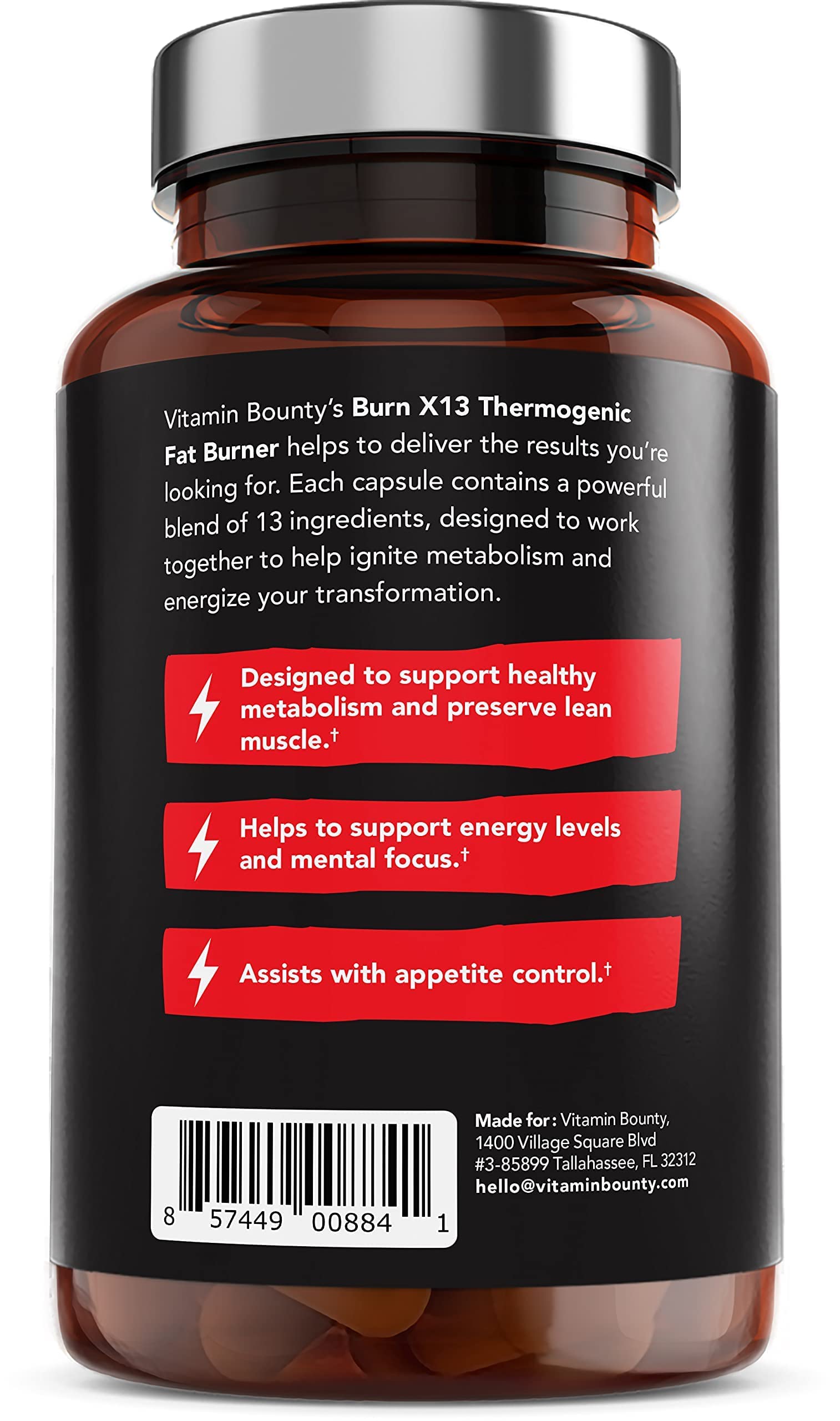 Burn X13 midsection focus visual suggesting belly fat support
