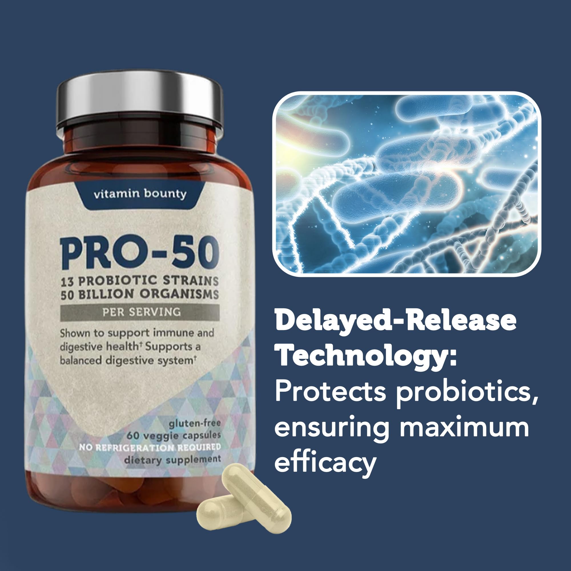 Vitamin Bounty Pro-50 ingredients label promotes transparency and informed choice.