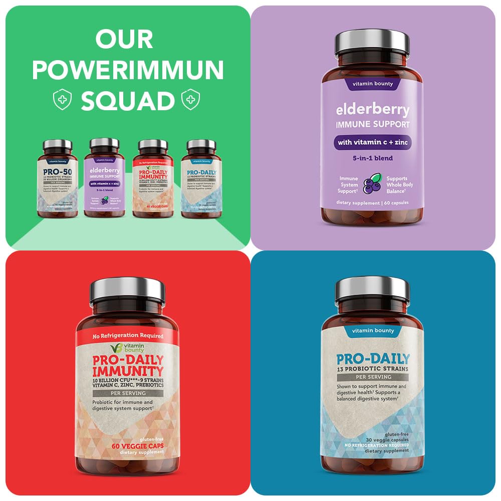 Vitamin Bounty Pro-50 capsules ready for on-the-go digestive comfort.