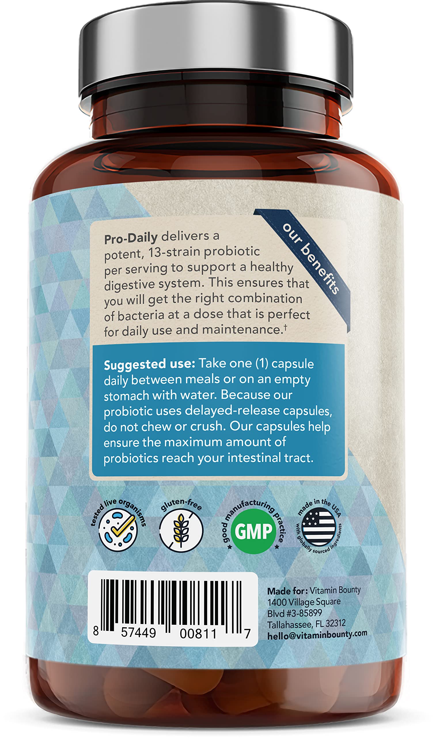 Vitamin Bounty Pro-Daily men's digestive support in action.