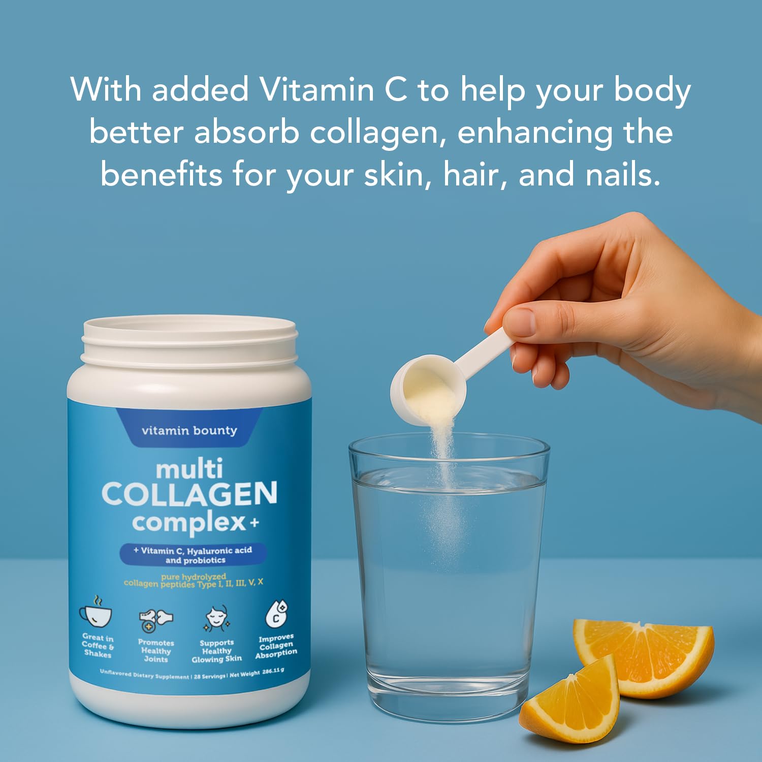 Vitamin Bounty probiotic-enhanced formula label suggests optimized digestion and absorption.