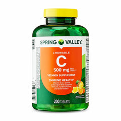 Vitamin C 500 mg chewables tropical bottle shown for daily immune support