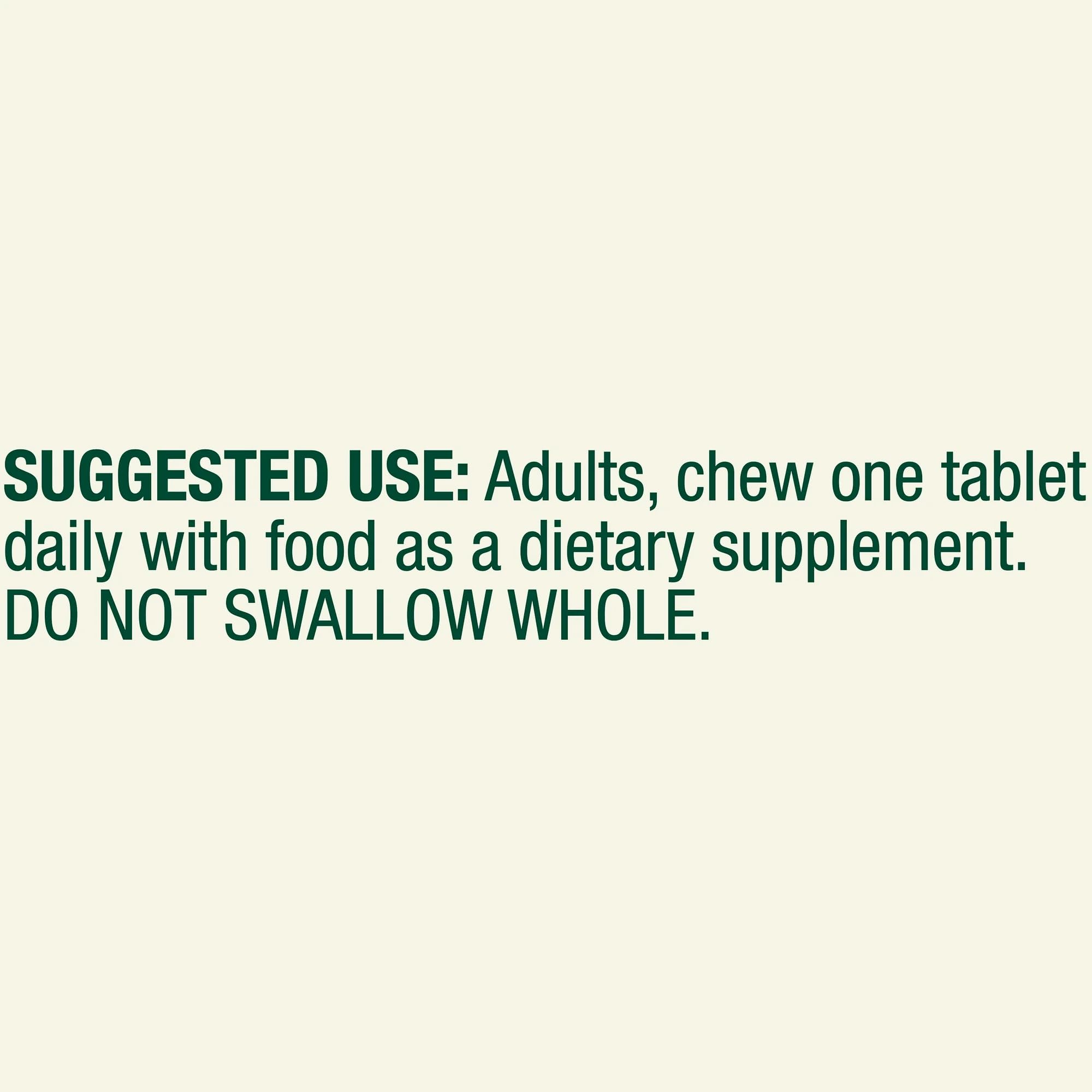 Bottle label for Vitamin C 500 mg chewables highlighting gluten-free and lactose-free
