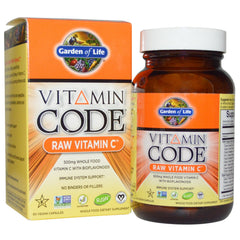 Vitamin Code Garden C Raw bottle pour showing capsule form for daily whole-food vitamin C support.
