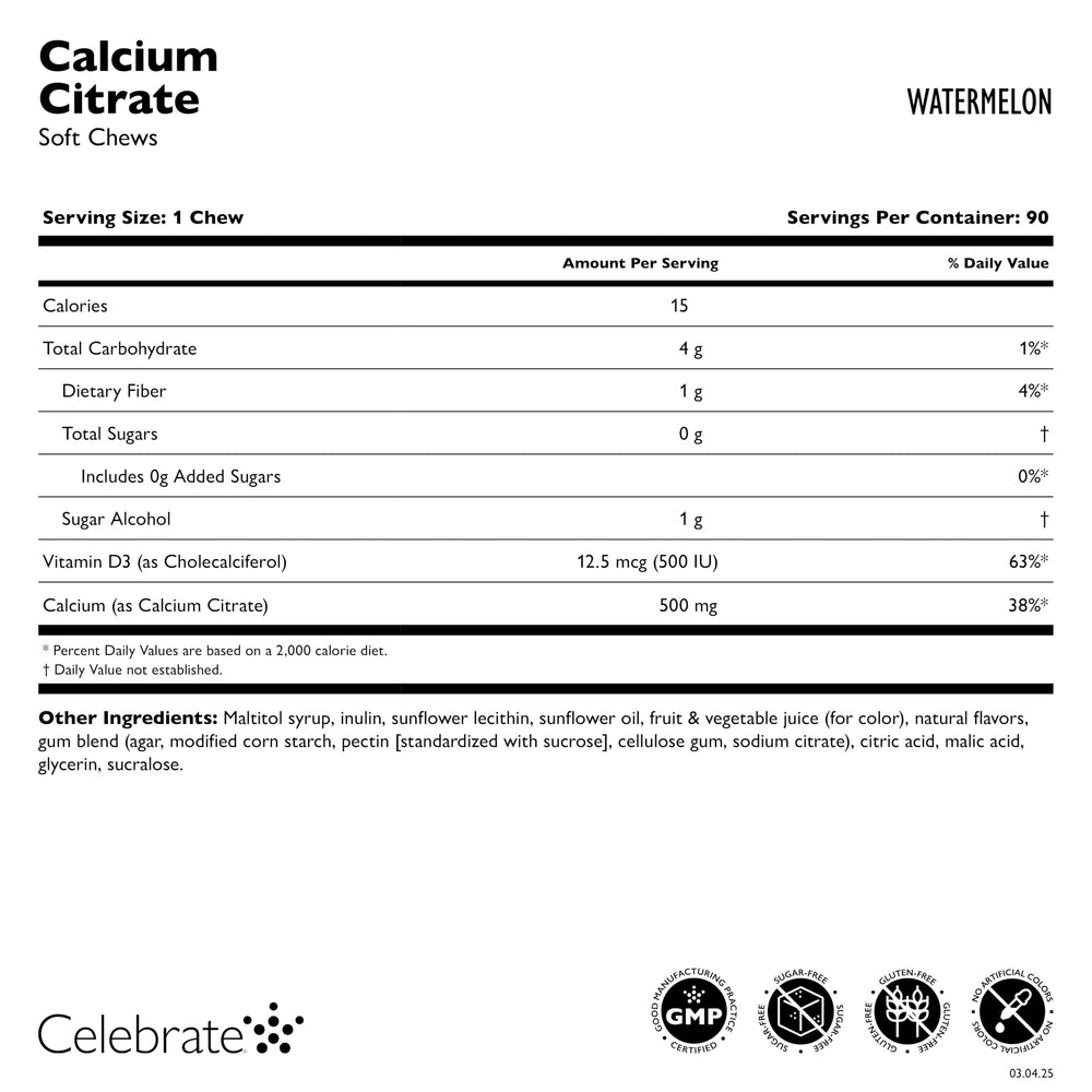 Vitamin D3 soft chews pack on the go nutrition without added fat needed