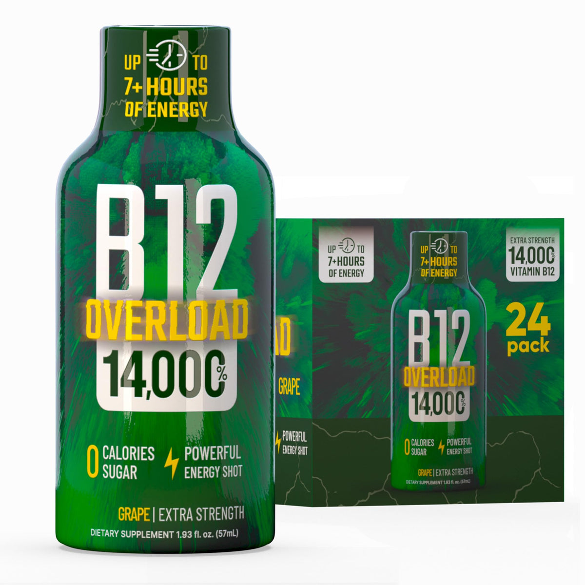 Vitamin Energy B12 Overload bottle front for on-the-go energy.