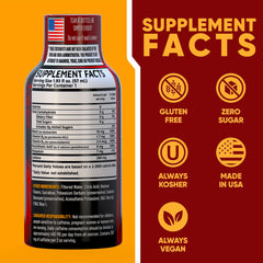 Vitamin Energy B12 Overload ingredients panel highlighting caffeine for alertness