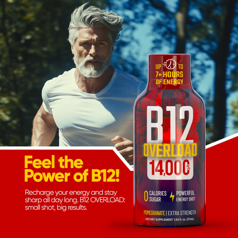 On-the-go use of Vitamin Energy Overload shot for quick, portable energy