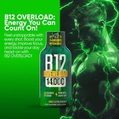 Vitamin Energy B12 Overload pouring shot showing portable energy option.