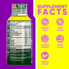 Pouring Vitamin Energy B12 Mango Shot for fast caffeine delivery during workouts