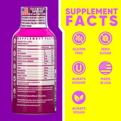 Vitamin Energy B12 Shot pink berry packaging highlights easy, shelf-stable energy.