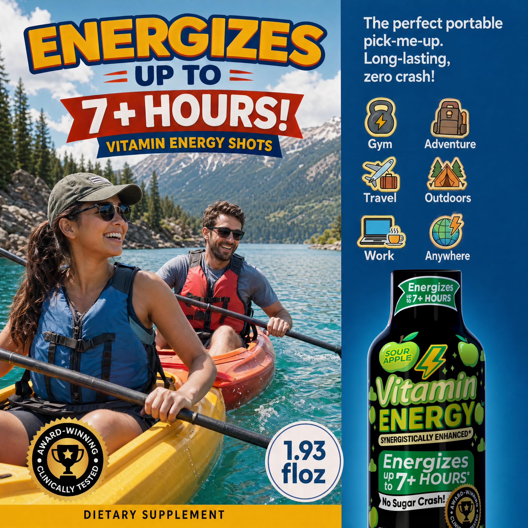 Vitamin Energy botella detalle etiqueta con información clara