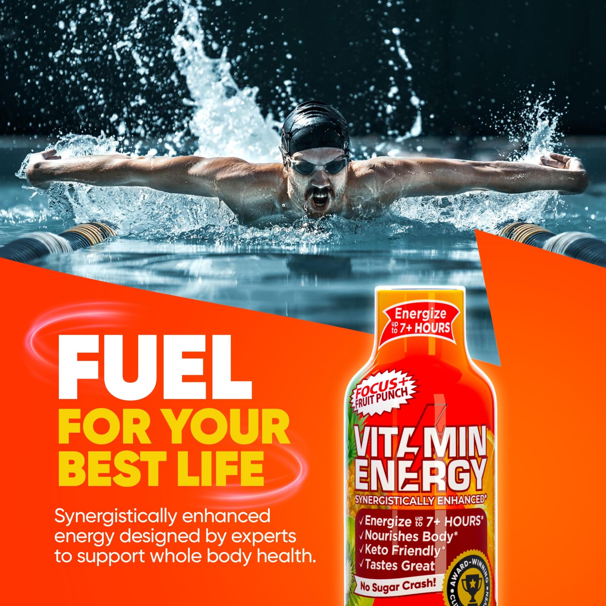 Vitamin Energy Focus+ CoQ10 closeup, featuring key cognitive support ingredients.