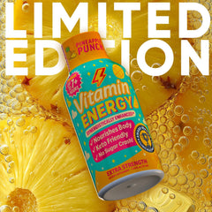Serving Vitamin Energy Immune+ Pineapple Punch in a glass for refreshing focus.