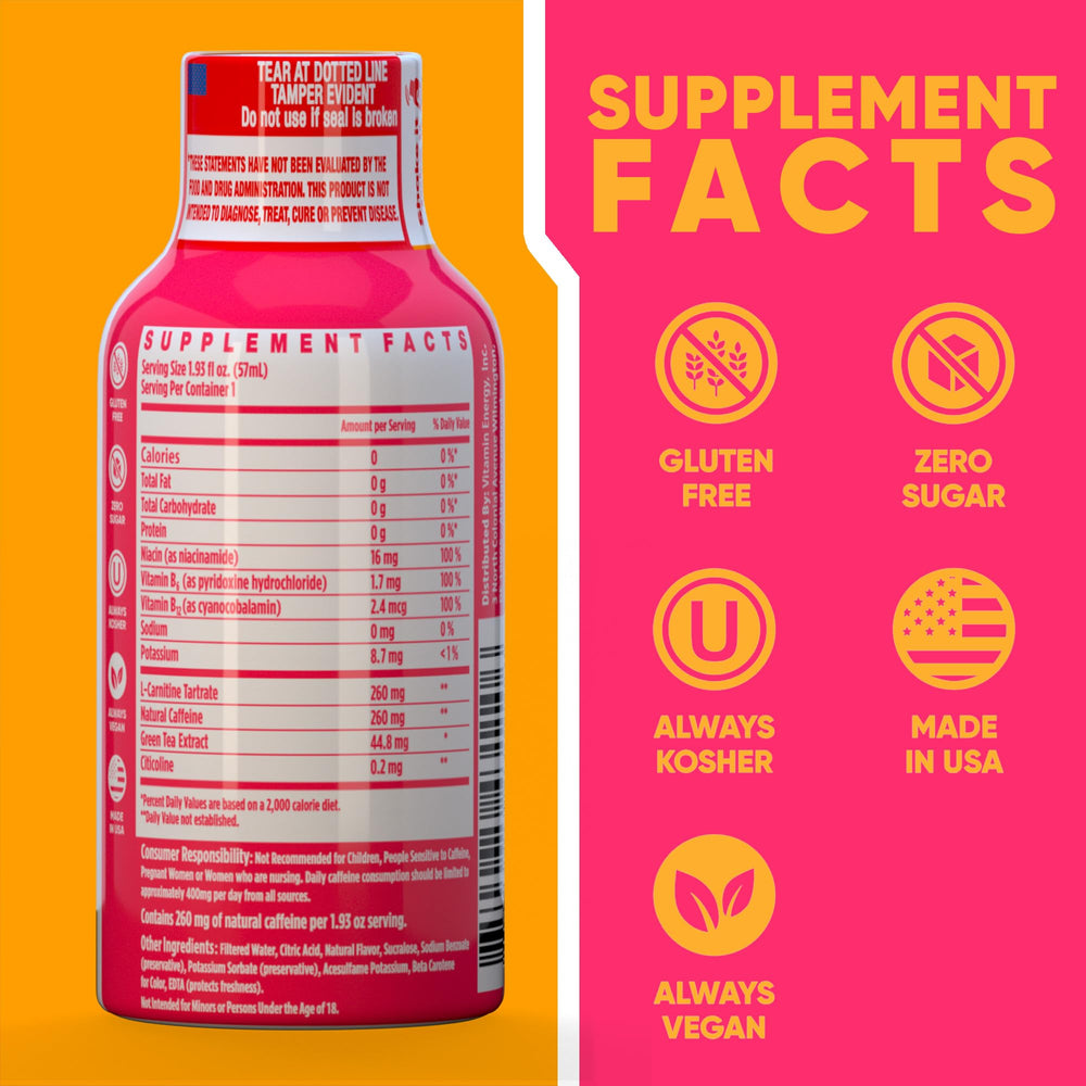 Vitamin Energy Immune+ Strawberry Twist Eight-Pack demonstrates convenient on-the-go energy.