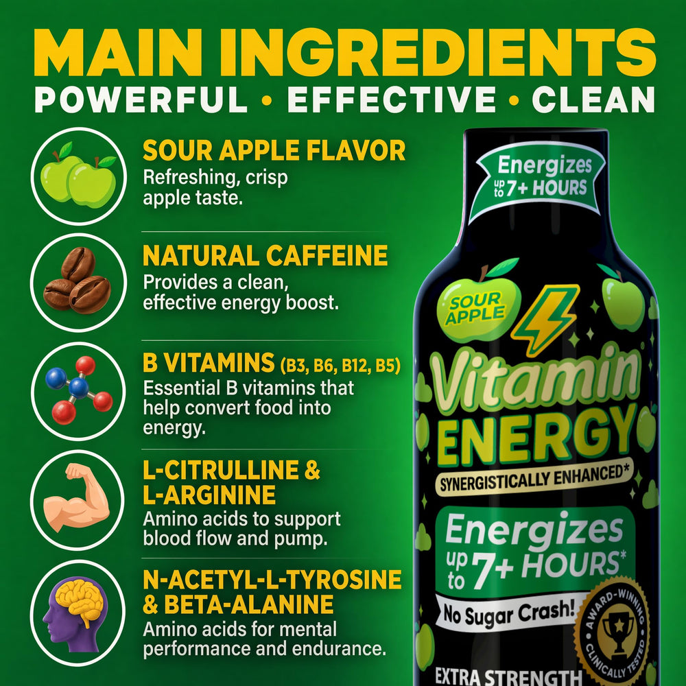 Vitamin Energy sello sin gluten vegano apto para dietas