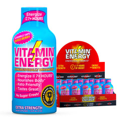 Vitamin Energy mixed berry shot pack delivers a sustained energy boost for busy days.