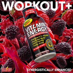 Vitamin Energy Workout+ Berry pack of 12 for on-the-go fueling