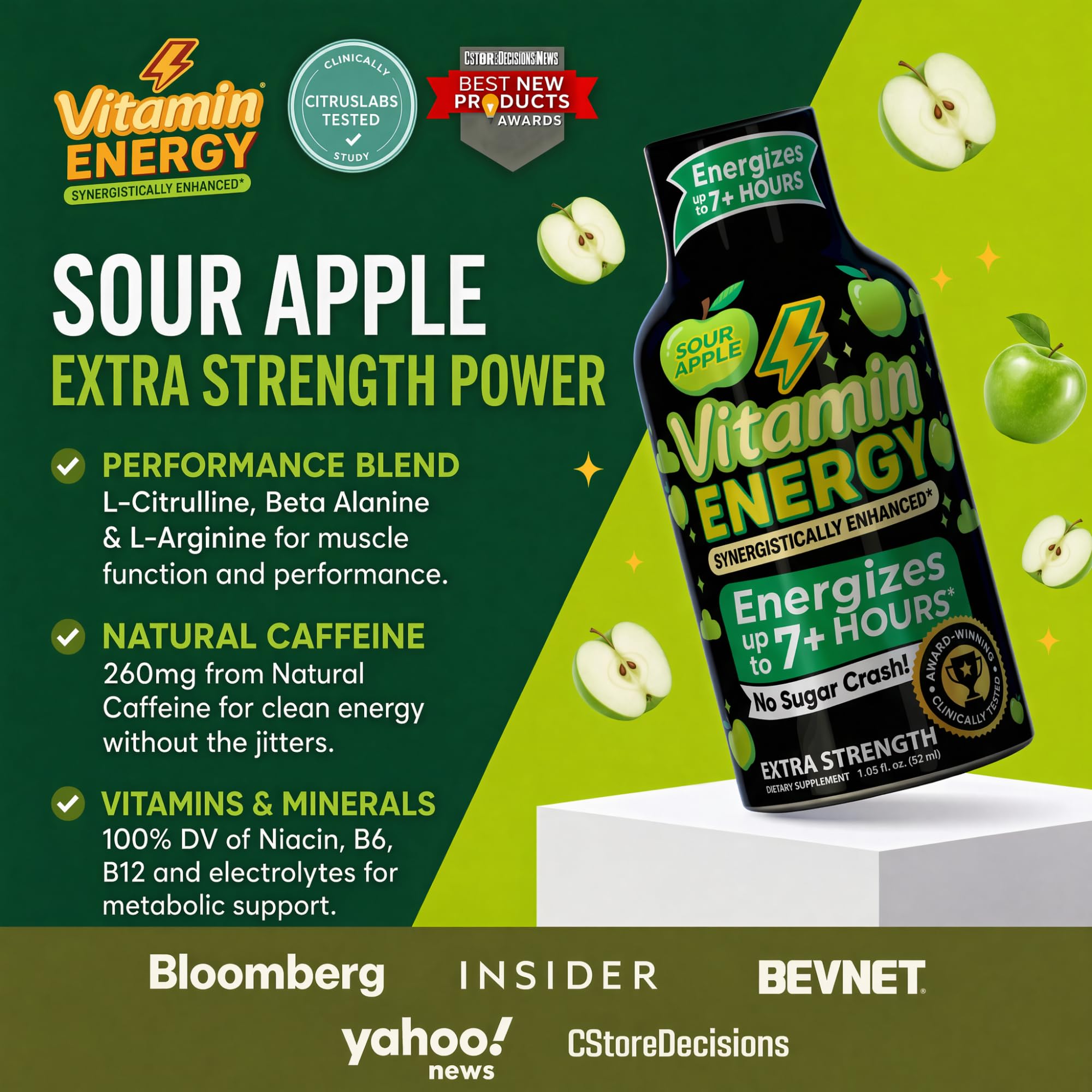 Frascos de Vitamin Energy en bolsa de gimnasio listos para sesiones intensas
