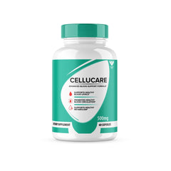 Vitamin Evo Cellucare blood capsules bottle supports daily wellness.